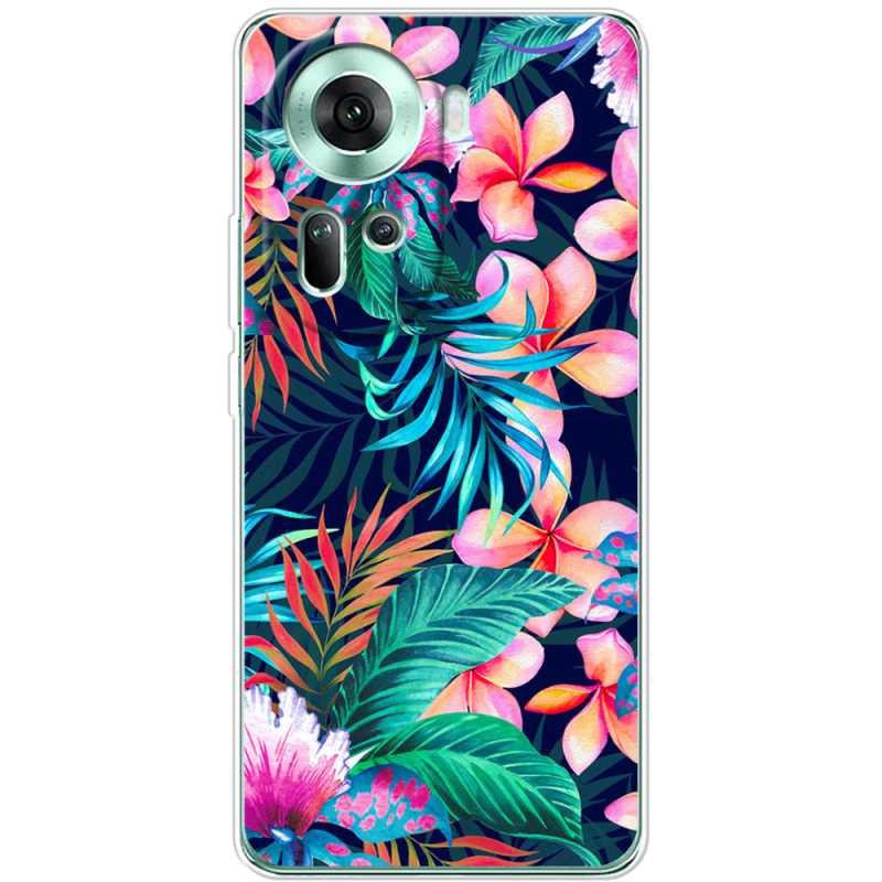 Чехол BoxFace OPPO Reno 11 5G flowers in the tropics