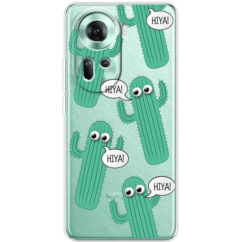 Прозрачный чехол BoxFace OPPO Reno 11 5G с 3D-глазками HIYA