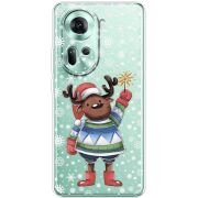 Прозрачный чехол BoxFace OPPO Reno 11 5G Christmas Deer with Snow