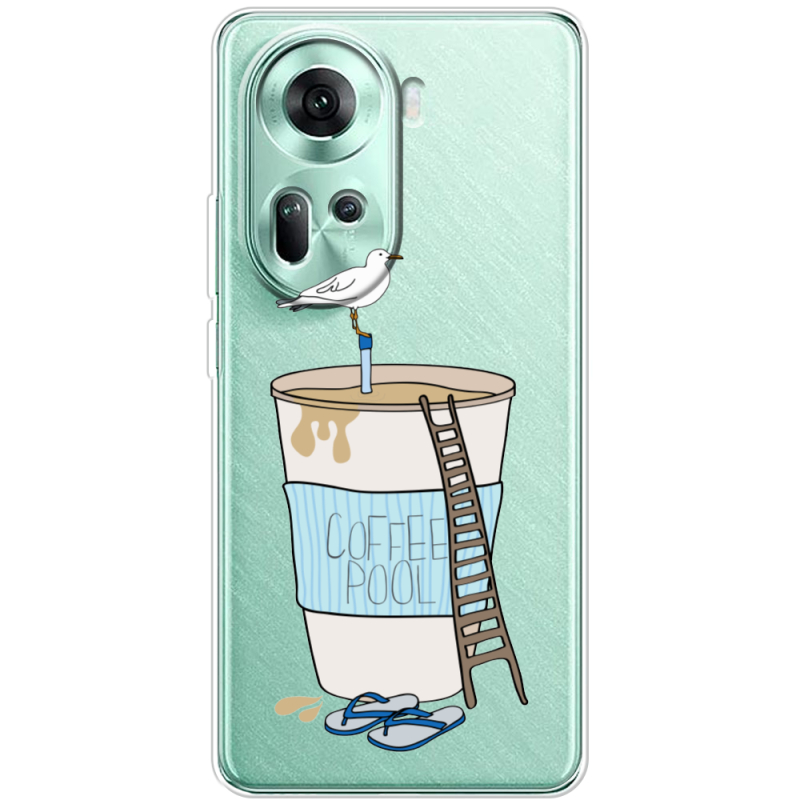 Прозрачный чехол BoxFace OPPO Reno 11 5G Segull in Cofee Pool