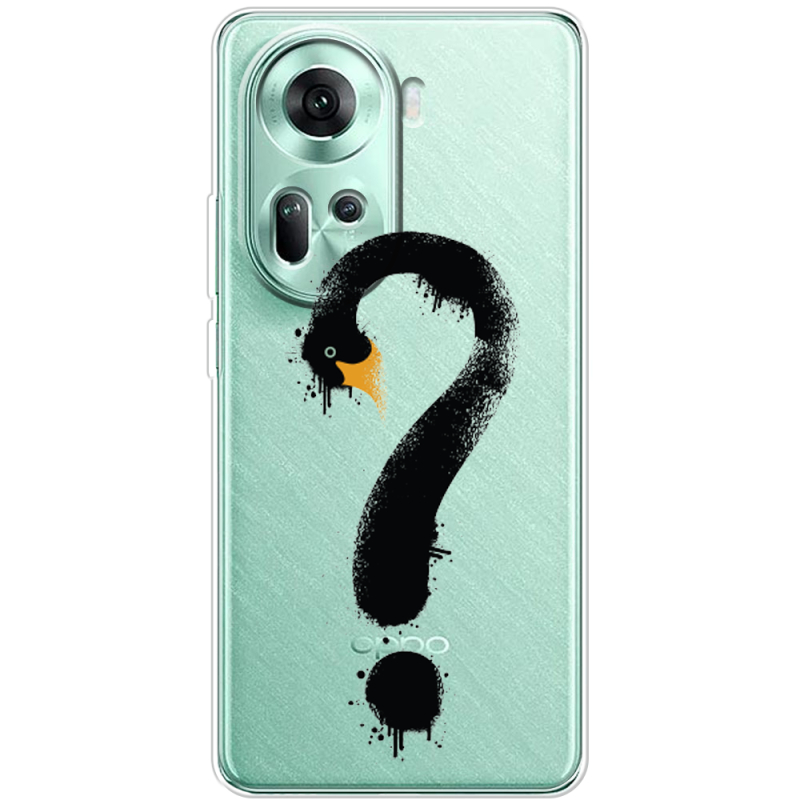 Прозрачный чехол BoxFace OPPO Reno 11 5G Swan question