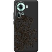 Черный чехол BoxFace OPPO Reno 11 5G Chinese Dragon