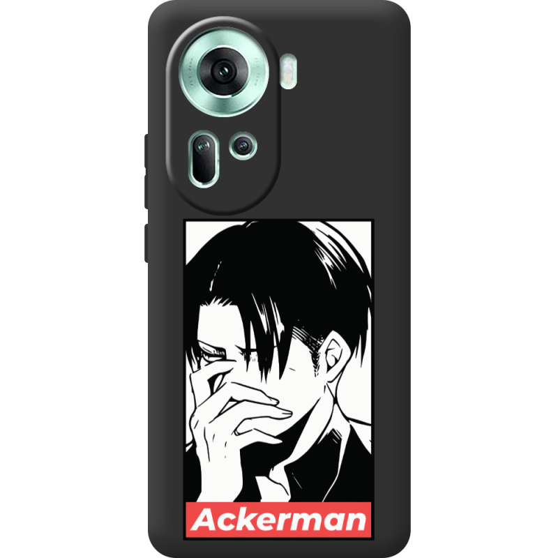 Черный чехол BoxFace OPPO Reno 11 5G Attack On Titan - Ackerman