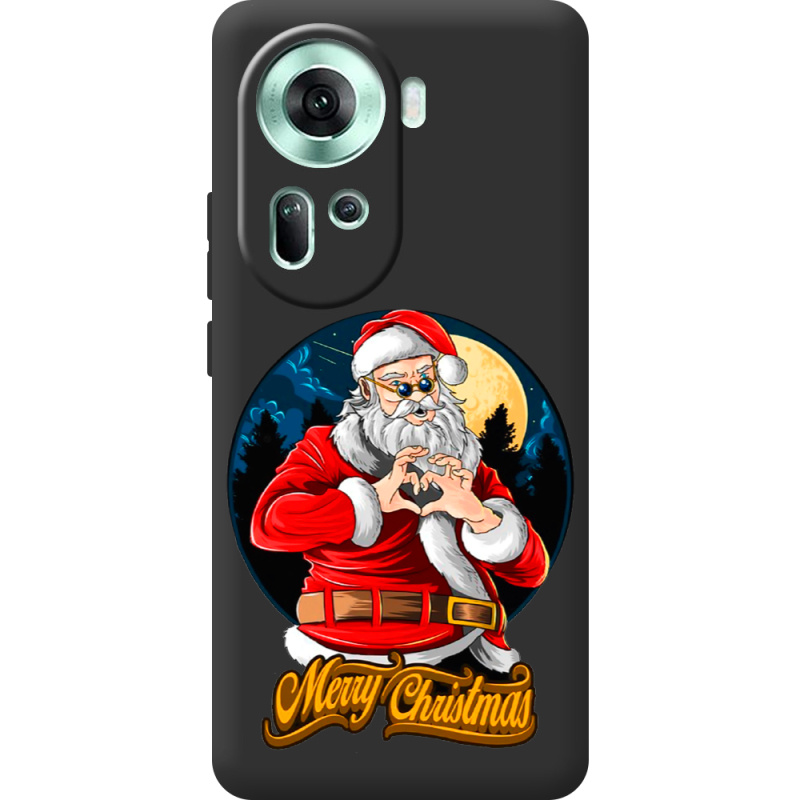 Черный чехол BoxFace OPPO Reno 11 5G Cool Santa