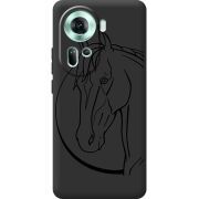 Черный чехол BoxFace OPPO Reno 11 5G Horse