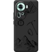 Черный чехол BoxFace OPPO Reno 11 5G Mountains