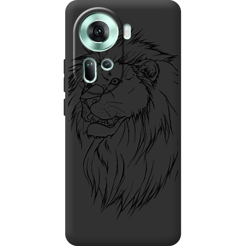 Черный чехол BoxFace OPPO Reno 11 5G Lion