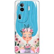 Прозрачный чехол BoxFace OPPO Reno 11 Pro 5G Blue Hair