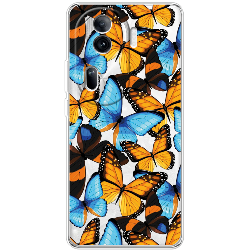 Прозрачный чехол BoxFace OPPO Reno 11 Pro 5G Butterfly Morpho