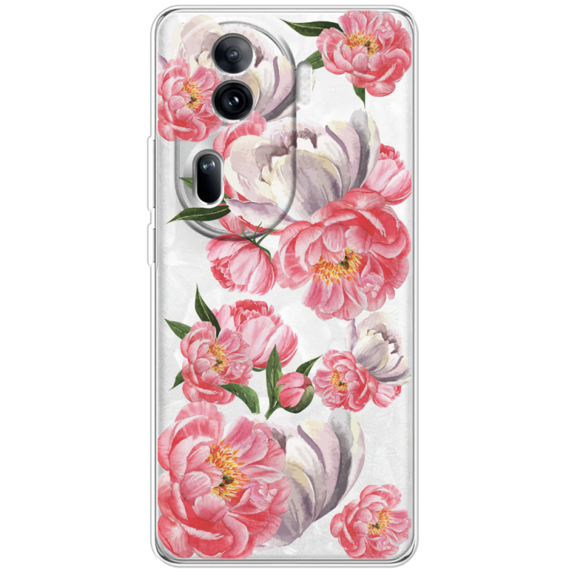 Прозрачный чехол BoxFace OPPO Reno 11 Pro 5G Peony Watercolor Style