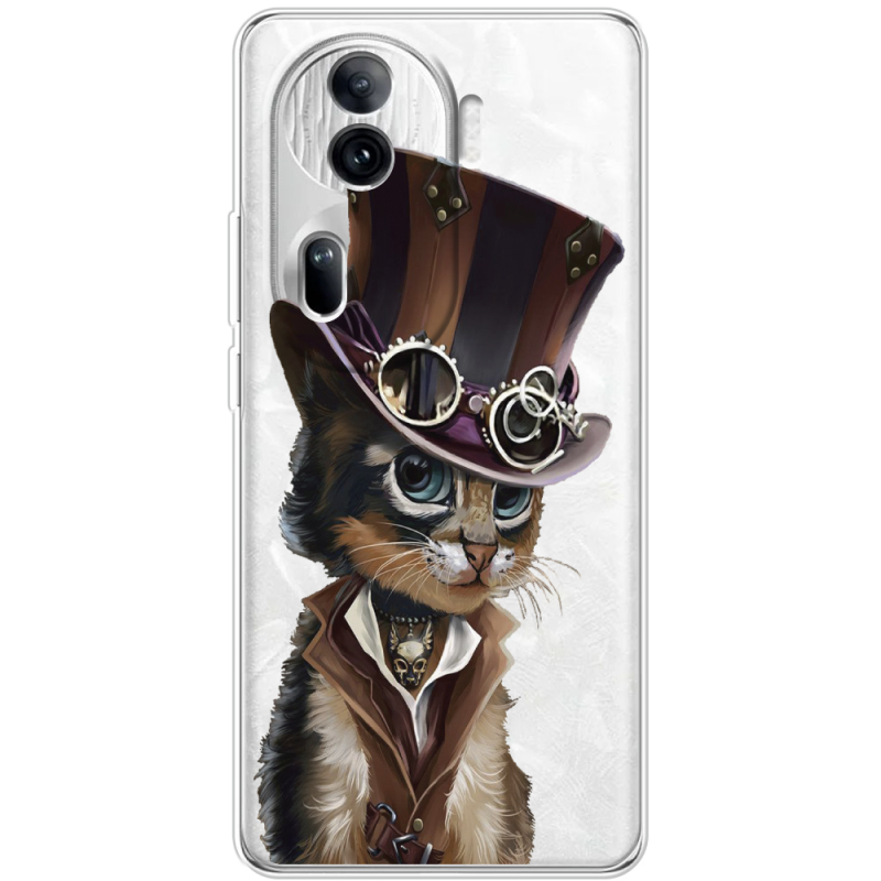 Прозрачный чехол BoxFace OPPO Reno 11 Pro 5G Steampunk Cat