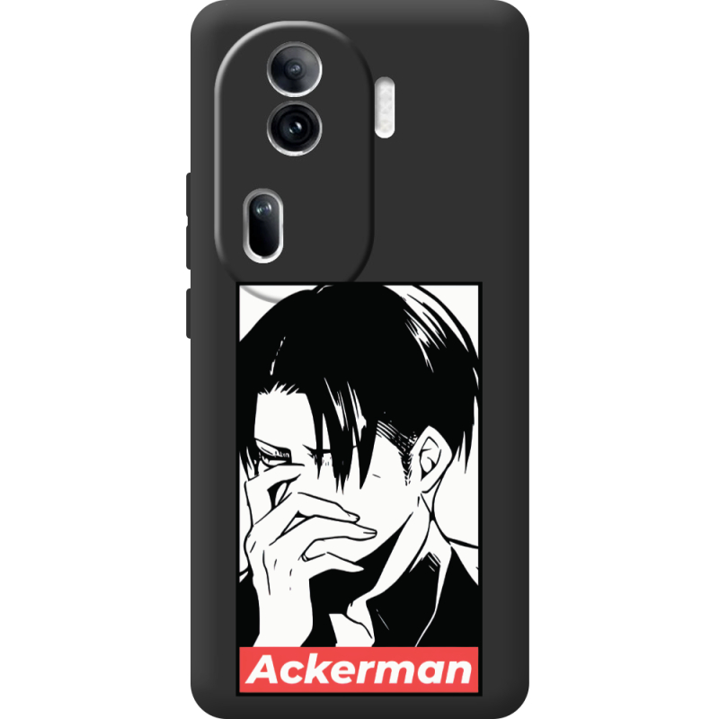 Черный чехол BoxFace OPPO Reno 11 Pro 5G Attack On Titan - Ackerman