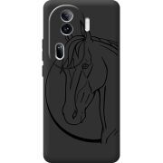 Черный чехол BoxFace OPPO Reno 11 Pro 5G Horse