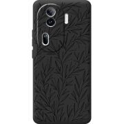 Черный чехол BoxFace OPPO Reno 11 Pro 5G Leaves