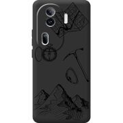 Черный чехол BoxFace OPPO Reno 11 Pro 5G Mountains