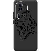 Черный чехол BoxFace OPPO Reno 11 Pro 5G Skull and Roses