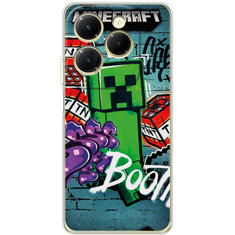 Чехол BoxFace Infinix Hot 40 Pro Minecraft Graffiti