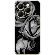 Чехол BoxFace Infinix Hot 40 Pro Black and White Roses