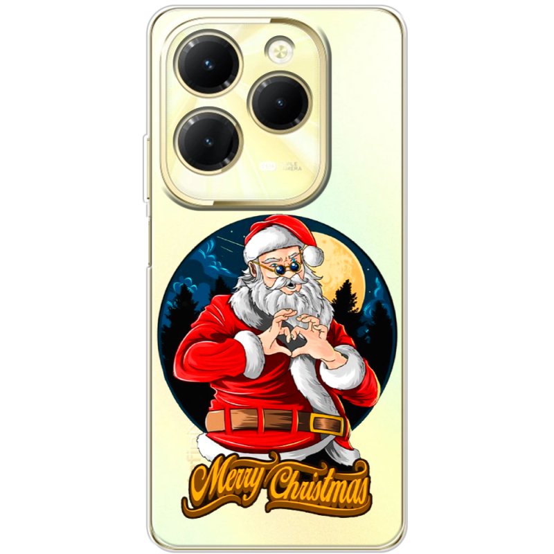 Прозрачный чехол BoxFace Infinix Hot 40 Pro Cool Santa