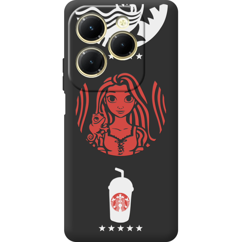 Черный чехол BoxFace Infinix Hot 40 Pro RedWhite Coffee