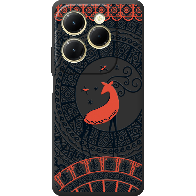 Черный чехол BoxFace Infinix Hot 40 Pro Ornament