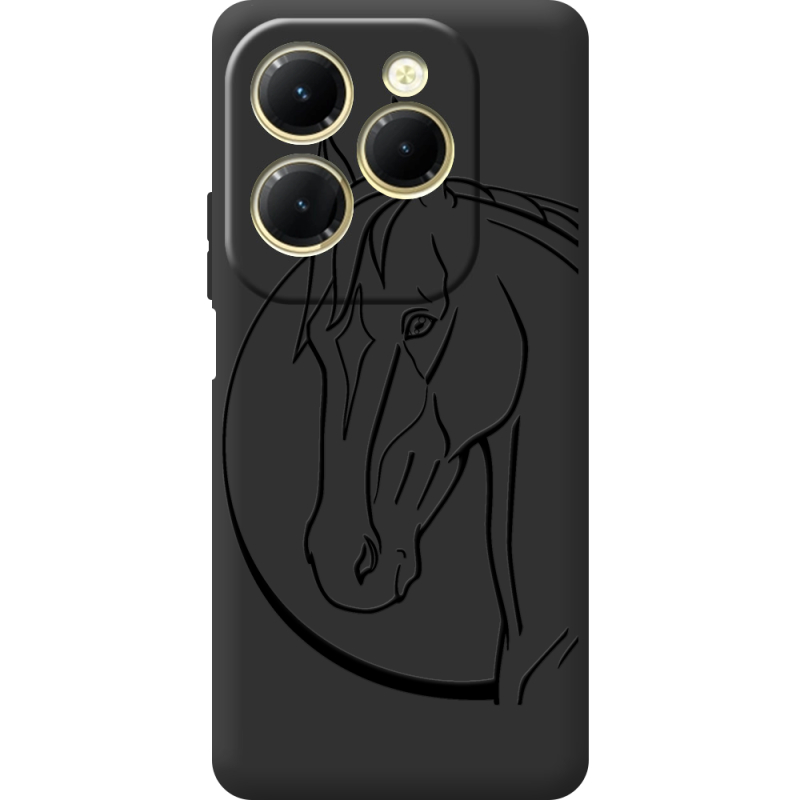 Черный чехол BoxFace Infinix Hot 40 Pro Horse