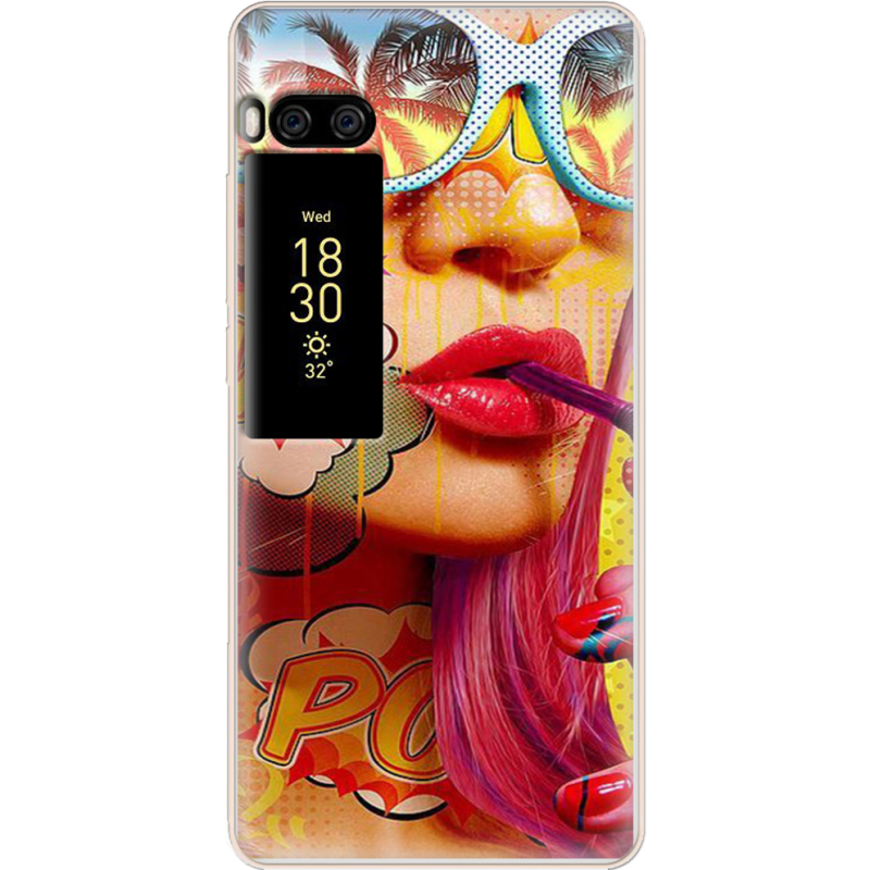 Чехол Uprint Meizu Pro 7 Yellow Girl Pop Art