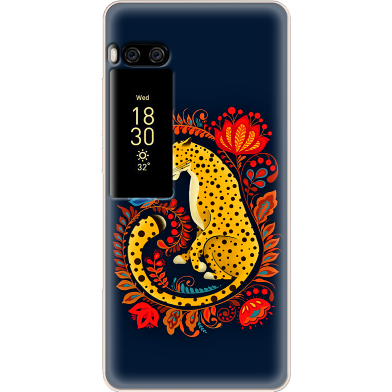 Чехол Uprint Meizu Pro 7 Petrykivka Leopard