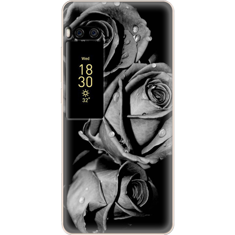 Чехол Uprint Meizu Pro 7 Black and White Roses