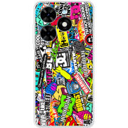 Чехол BoxFace Tecno Spark Go 2024 Multicolored Inscriptions