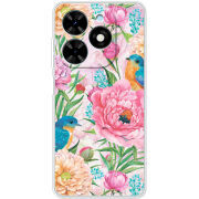 Чехол BoxFace Tecno Spark Go 2024 Birds in Flowers