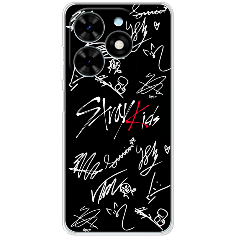 Чехол BoxFace Tecno Spark Go 2024 Stray Kids автограф