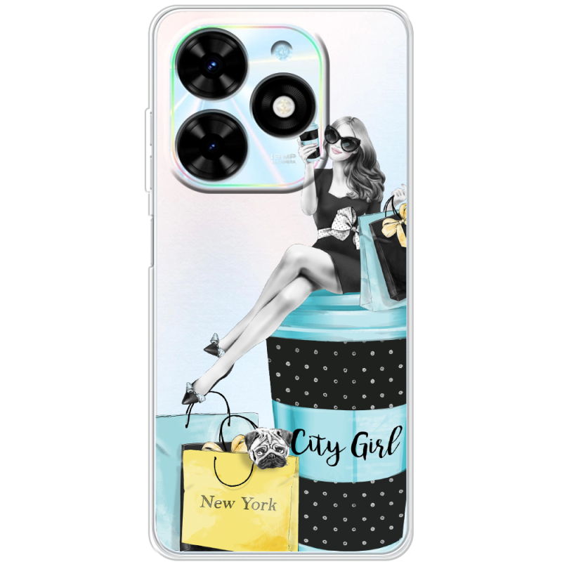 Прозрачный чехол BoxFace Tecno Spark Go 2024 City Girl