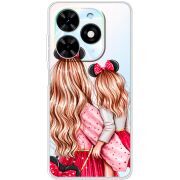 Прозрачный чехол BoxFace Tecno Spark Go 2024 Mouse Girls