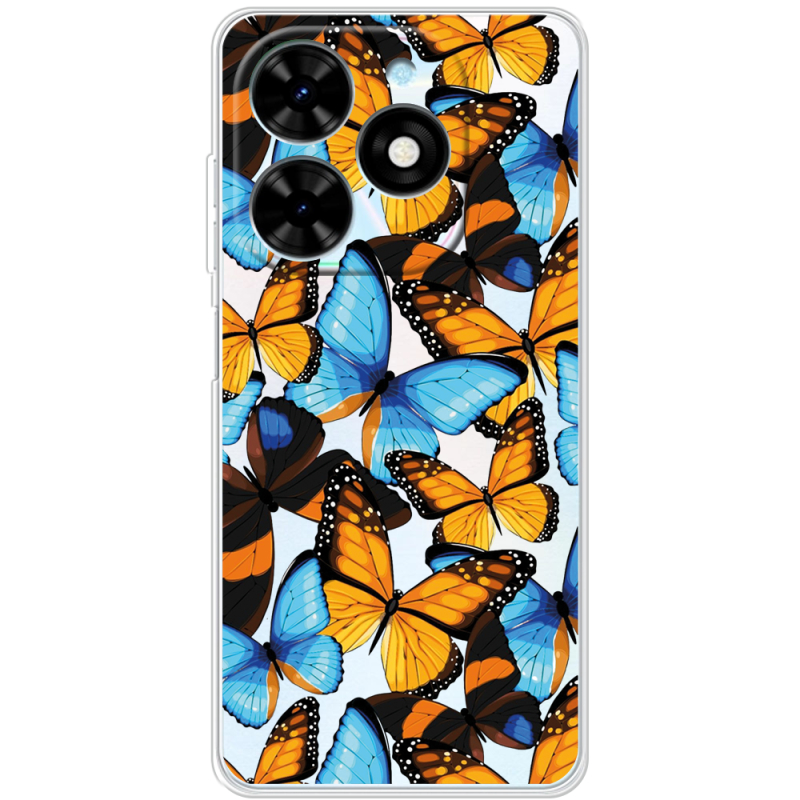 Прозрачный чехол BoxFace Tecno Spark Go 2024 Butterfly Morpho