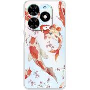 Прозрачный чехол BoxFace Tecno Spark Go 2024 Japanese Koi Fish