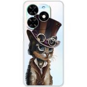 Прозрачный чехол BoxFace Tecno Spark Go 2024 Steampunk Cat