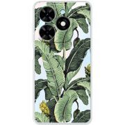 Прозрачный чехол BoxFace Tecno Spark Go 2024 Banana Leaves