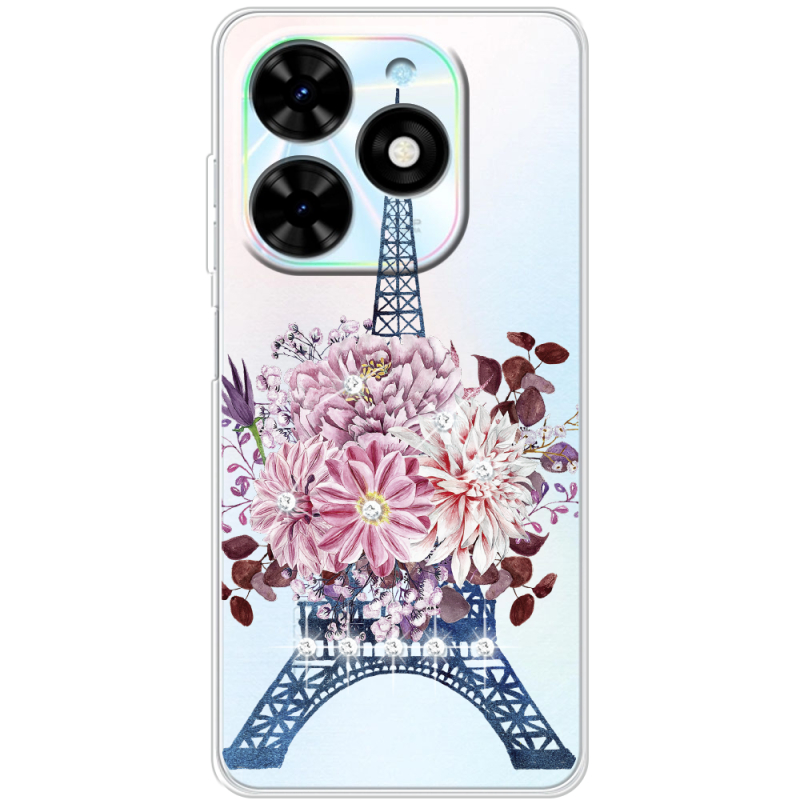 Чехол со стразами BoxFace Tecno Spark Go 2024 Eiffel Tower