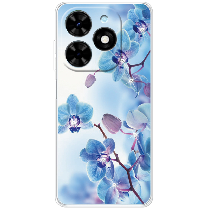 Чехол со стразами BoxFace Tecno Spark Go 2024 Orchids