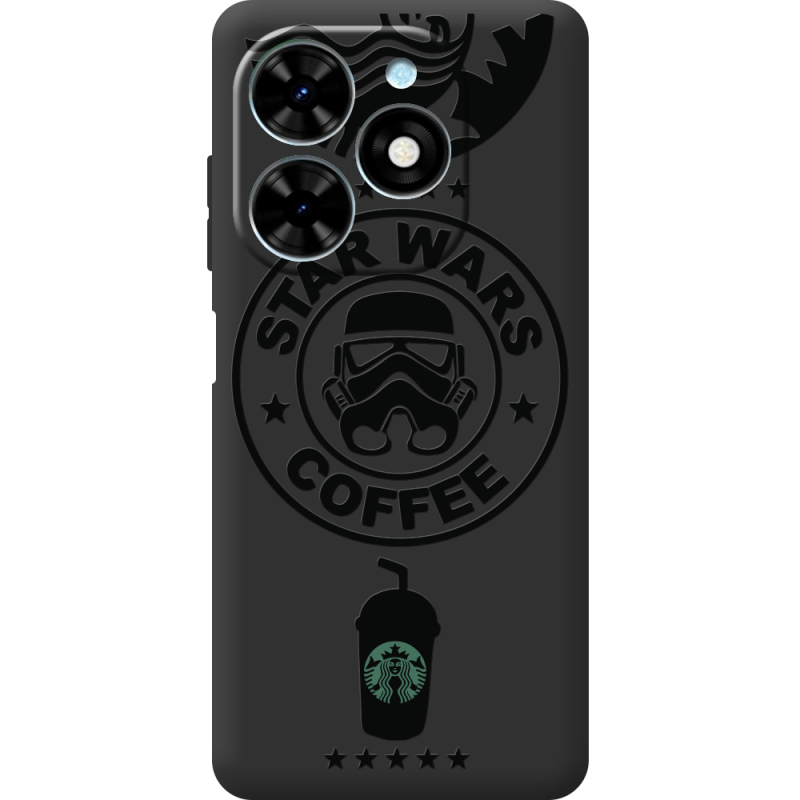 Черный чехол BoxFace Tecno Spark Go 2024 Dark Coffee