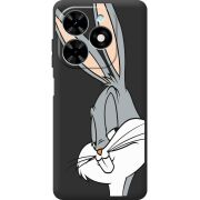 Черный чехол BoxFace Tecno Spark Go 2024 Lucky Rabbit