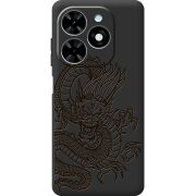 Черный чехол BoxFace Tecno Spark Go 2024 Chinese Dragon