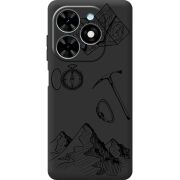 Черный чехол BoxFace Tecno Spark Go 2024 Mountains