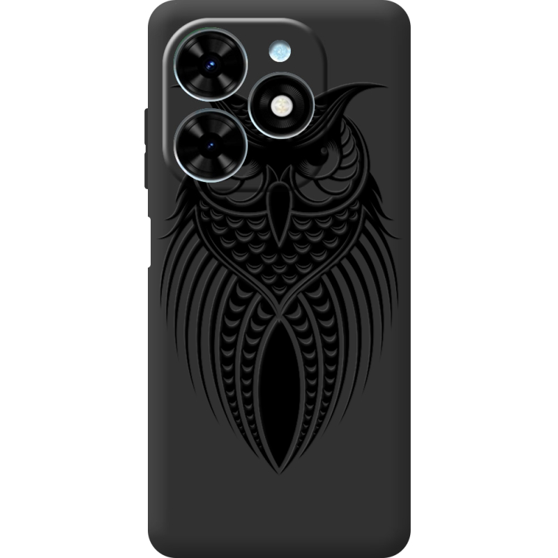 Черный чехол BoxFace Tecno Spark Go 2024 Owl