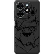 Черный чехол BoxFace Tecno Spark Go 2024 Bear King