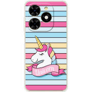 Чехол BoxFace Tecno Spark 20C Unicorn