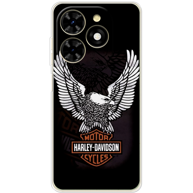 Чехол BoxFace Tecno Spark 20C Harley Davidson and eagle