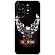 Чехол BoxFace Tecno Spark 20C Harley Davidson and eagle