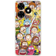 Чехол BoxFace Tecno Spark 20C Rick and Morty